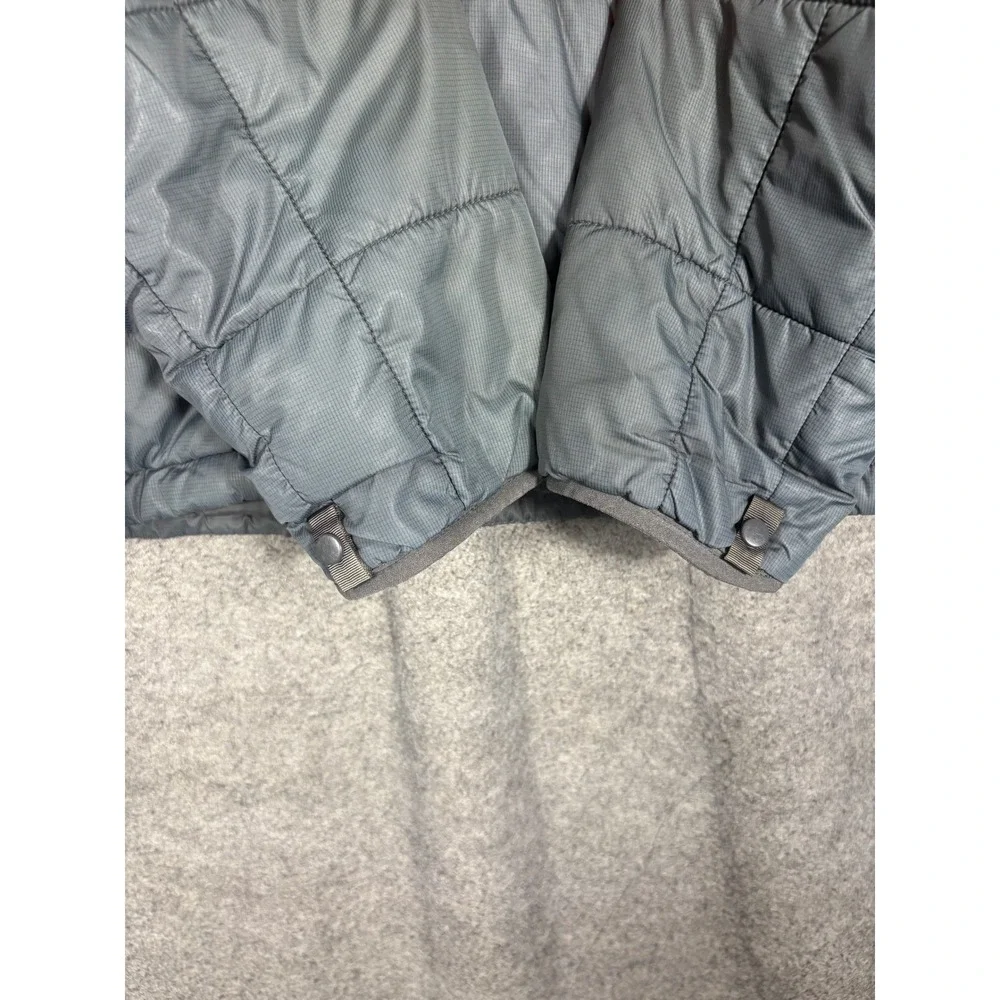 The North Face Mens Gray Primaloft Insulated Puffer Jacket Full Zip Large F10